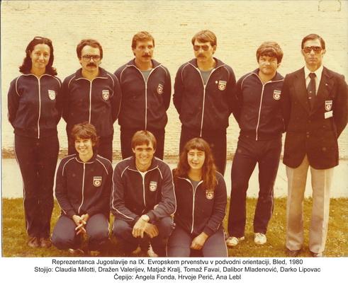 Reprezentanca YU na IX. Evropskem prvenstvu_v Podvodni orientaciji, BLED 1980