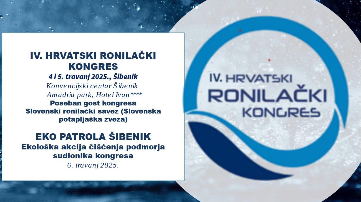 IV. Hrvaški potapljaški kongres, Šibenik, 4. in 5. april 2025